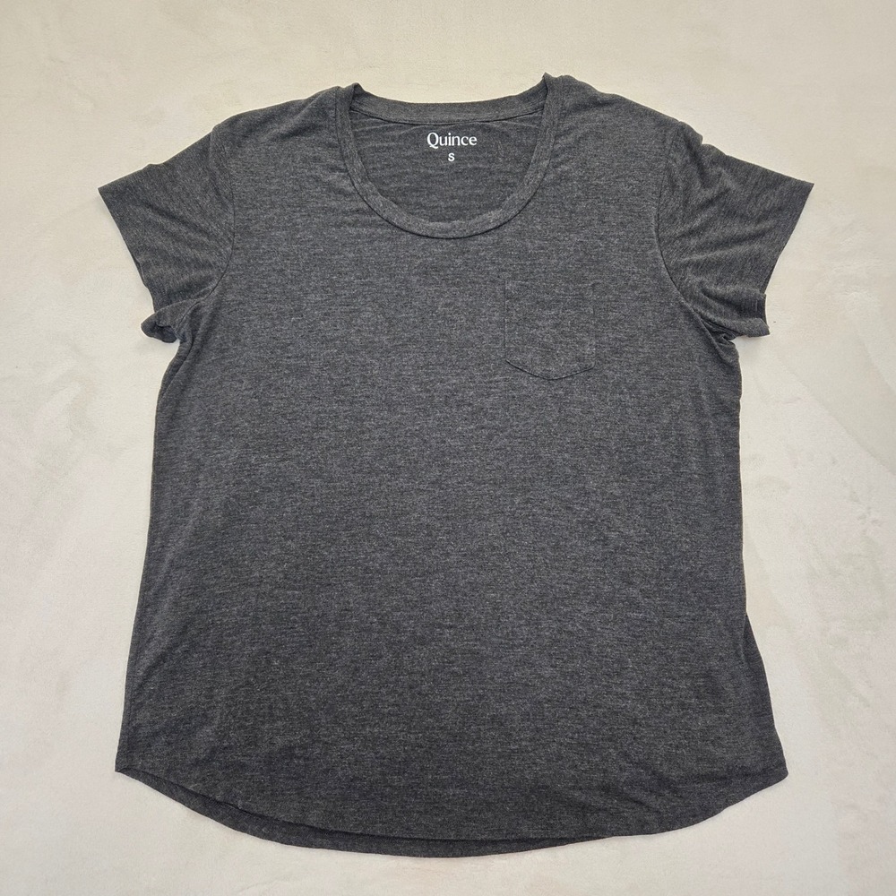 Quince Modal Jersey Maternity and Nursing Tee Charcoal Grey Small LB32634-JDA01